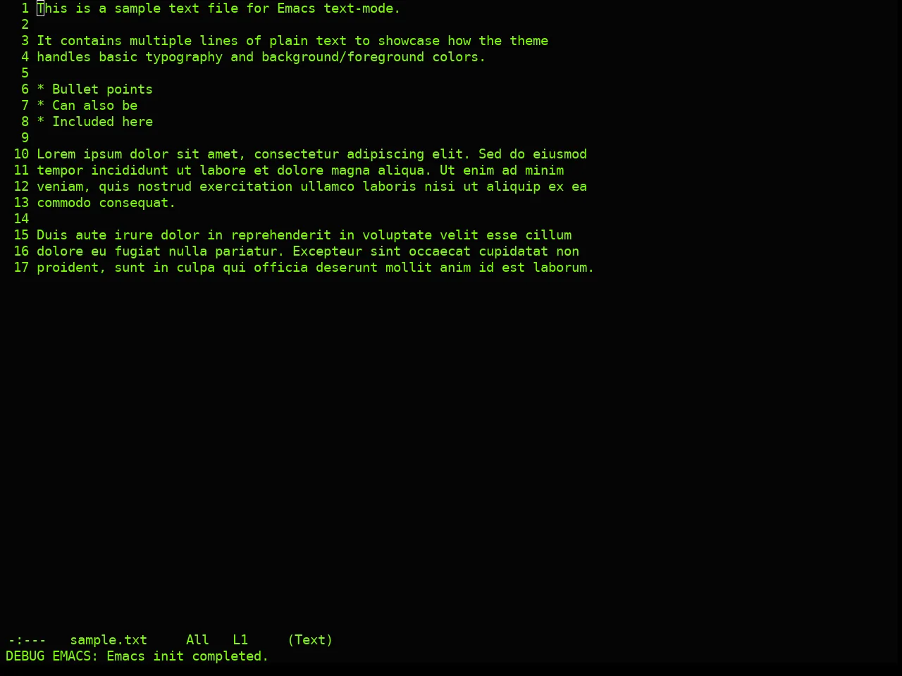 Real Mono Old Theme in text-mode