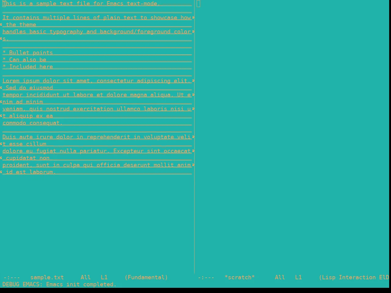 Real Mono Sea Theme in fundamental-mode