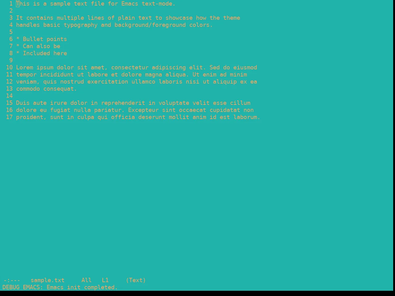 Real Mono Sea Theme in text-mode
