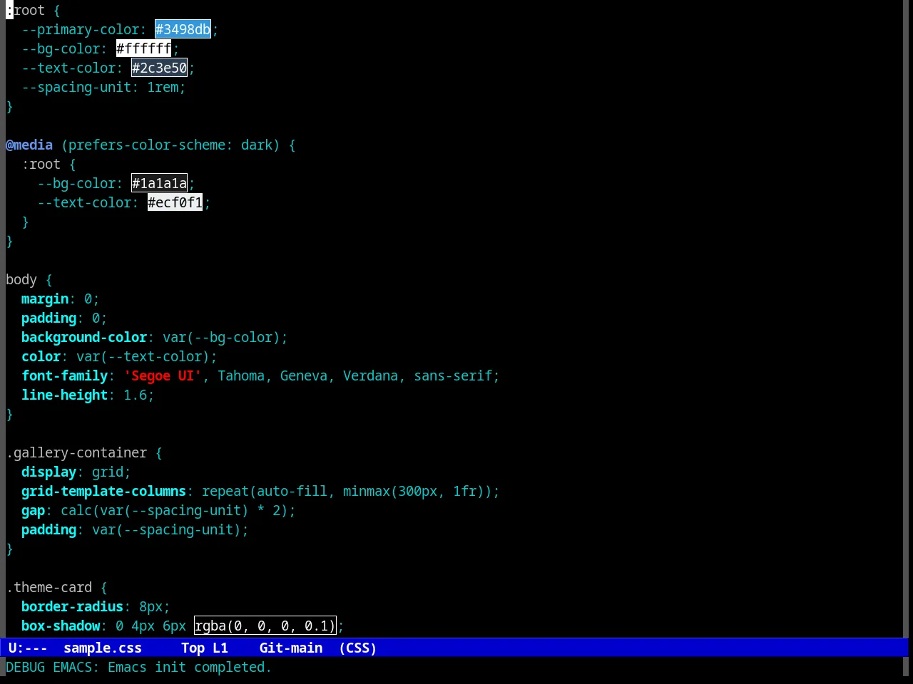Renegade Theme in css-mode