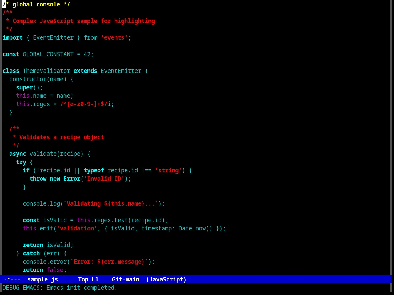 Renegade Theme in javascript-mode