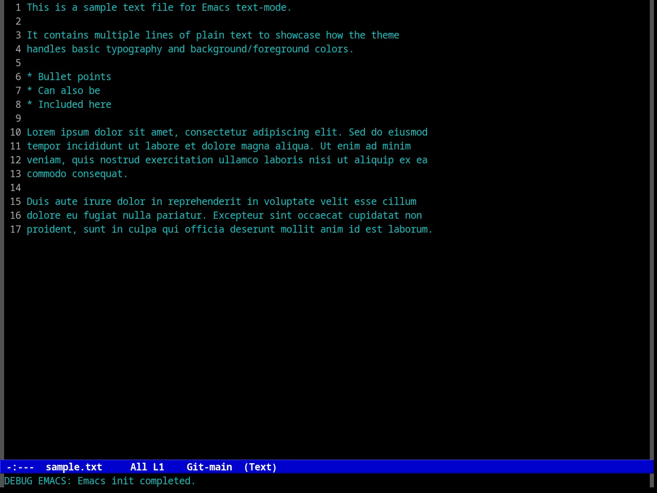 Renegade Theme in text-mode