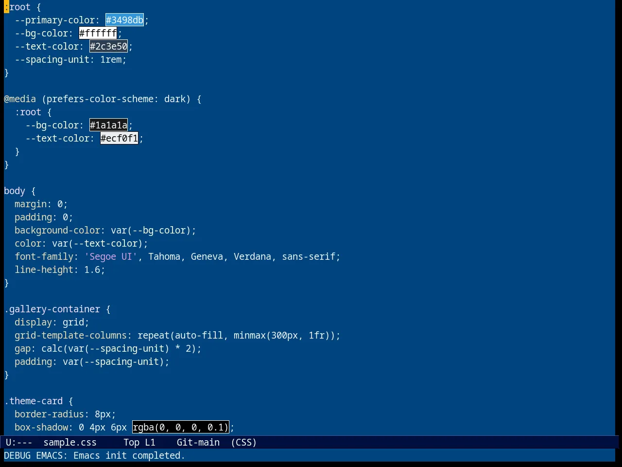 Resolve Theme in css-mode
