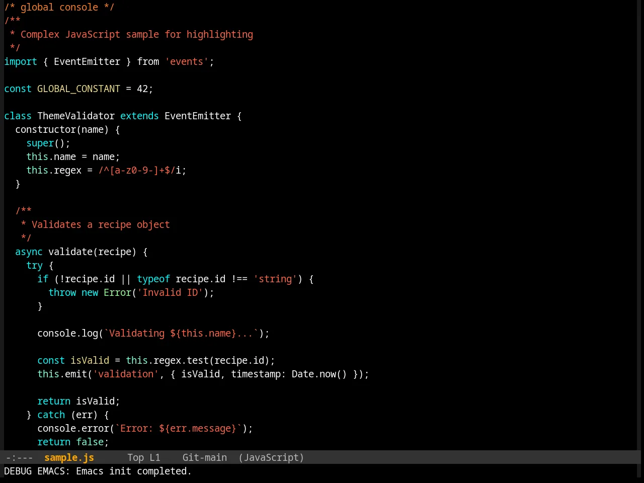 Reverse Theme in javascript-mode