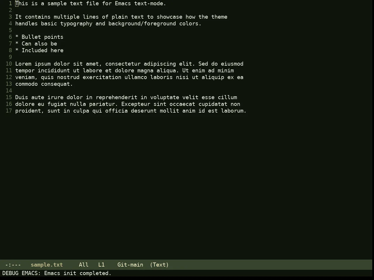 Rg Themes Bosque Theme in text-mode