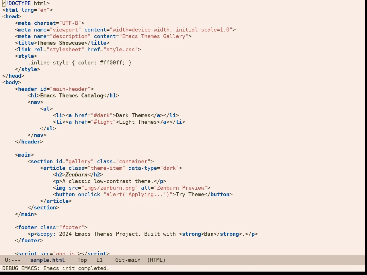 Rg Themes Ellas Theme in html-mode