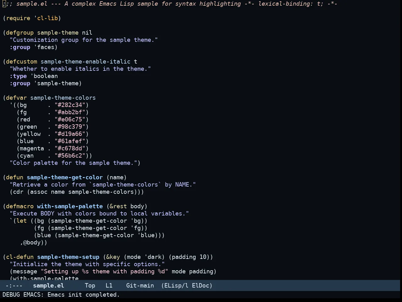 Rg Themes Somnus Theme in emacs-lisp-mode