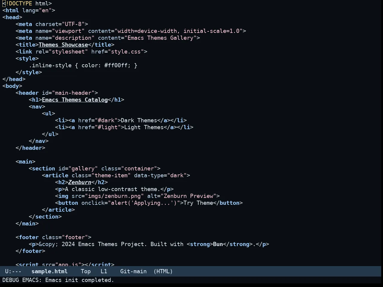 Rg Themes Somnus Theme in html-mode
