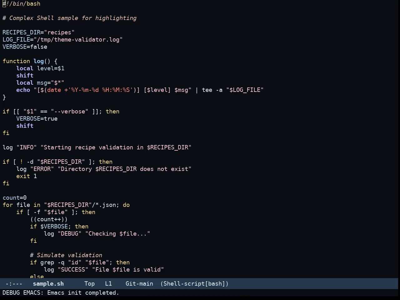 Rg Themes Somnus Theme in sh-mode