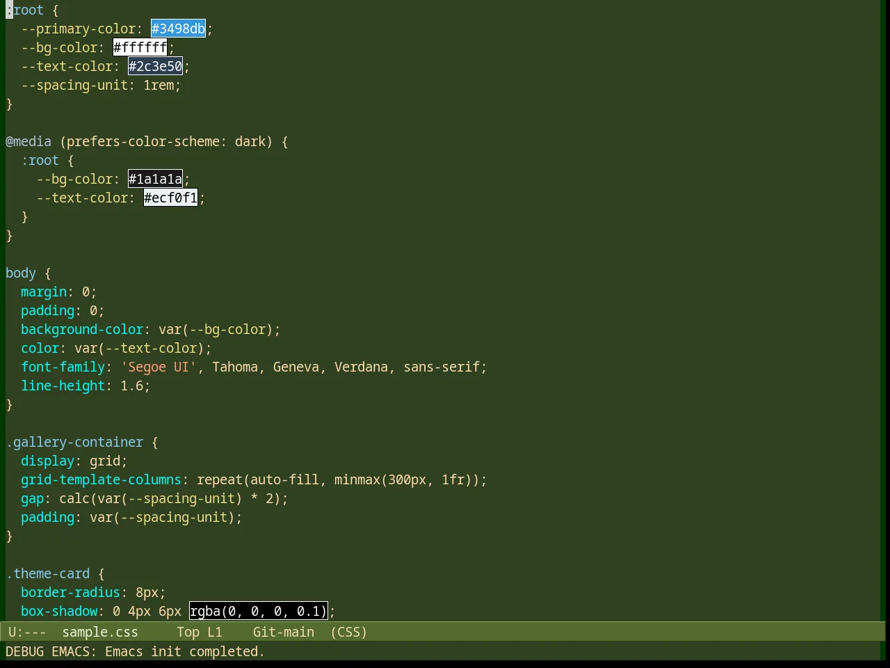 Robin Hood Theme in css-mode