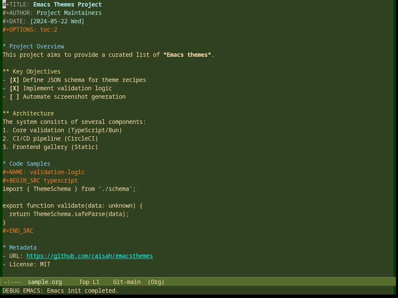 Robin Hood Theme in org-mode