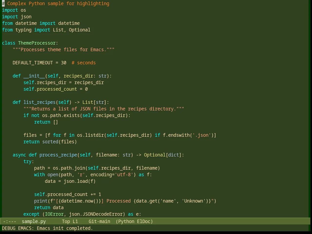 Robin Hood Theme in python-mode