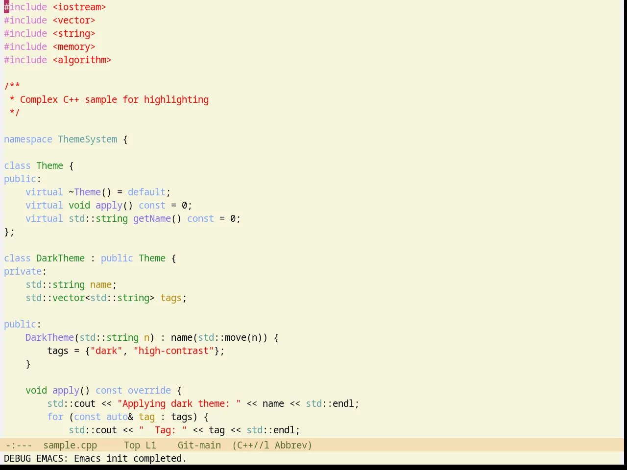 Rotor Theme in c++-mode