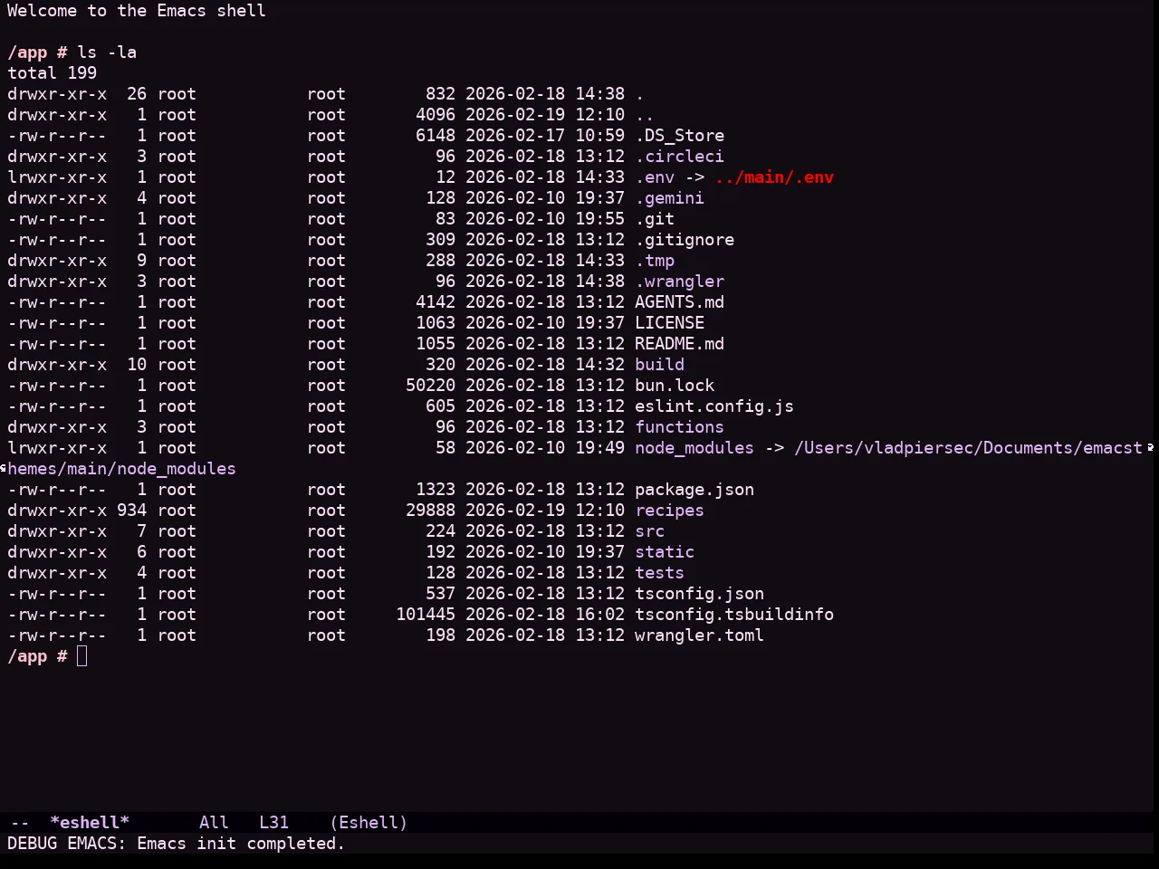 Sakura Theme in eshell