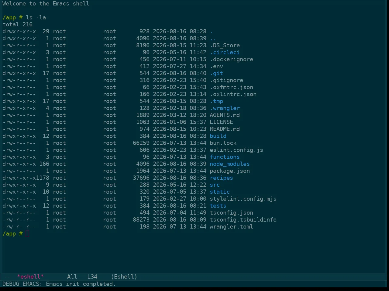Sanityinc Solarized Dark in eshell