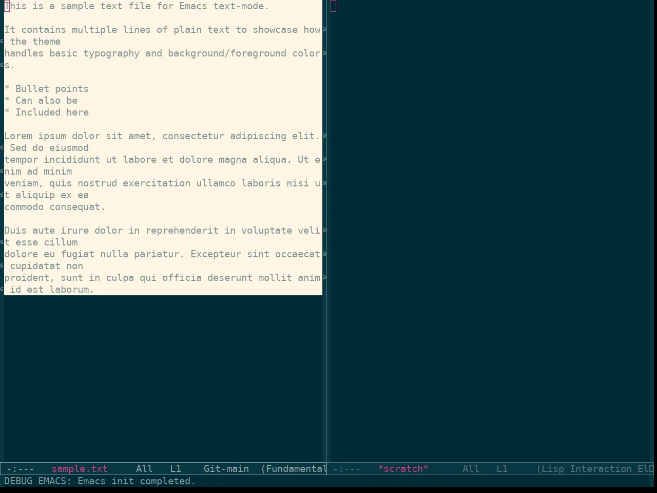 Sanityinc Solarized Dark in fundamental-mode