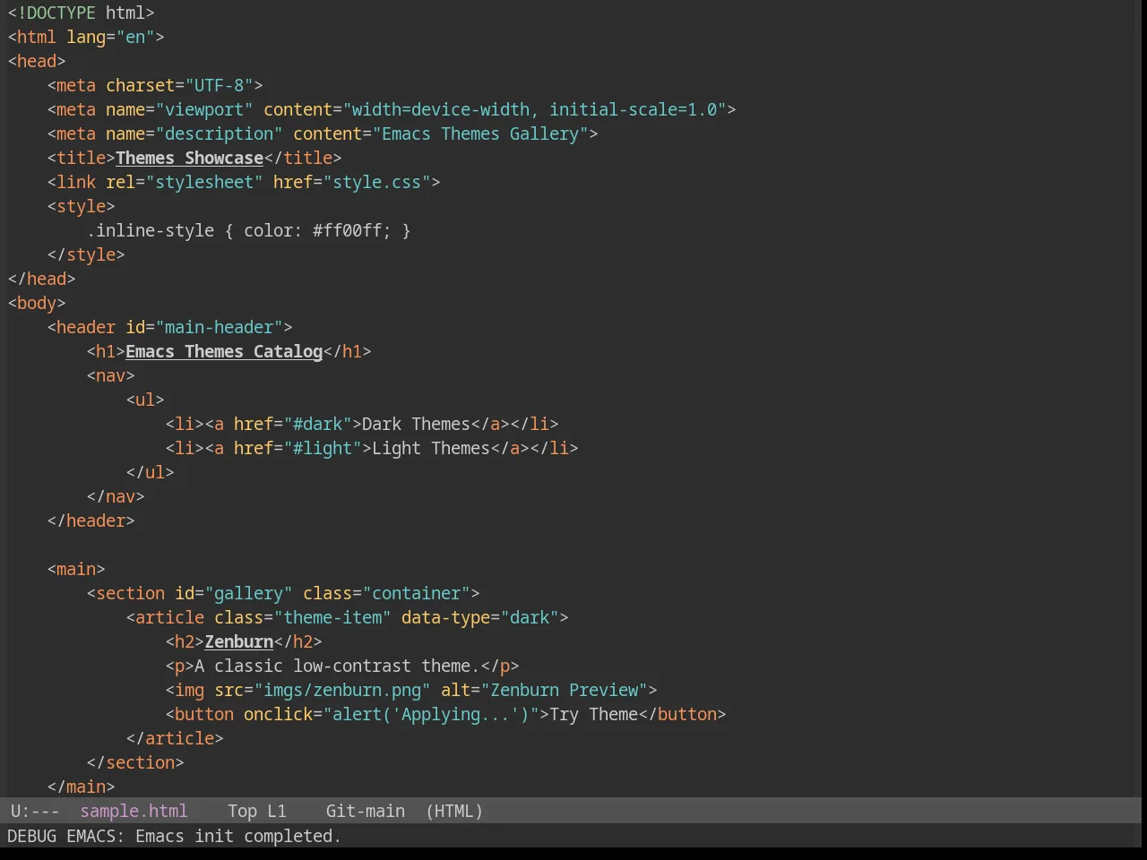 Sanityinc Tomorrow Eighties in html-mode