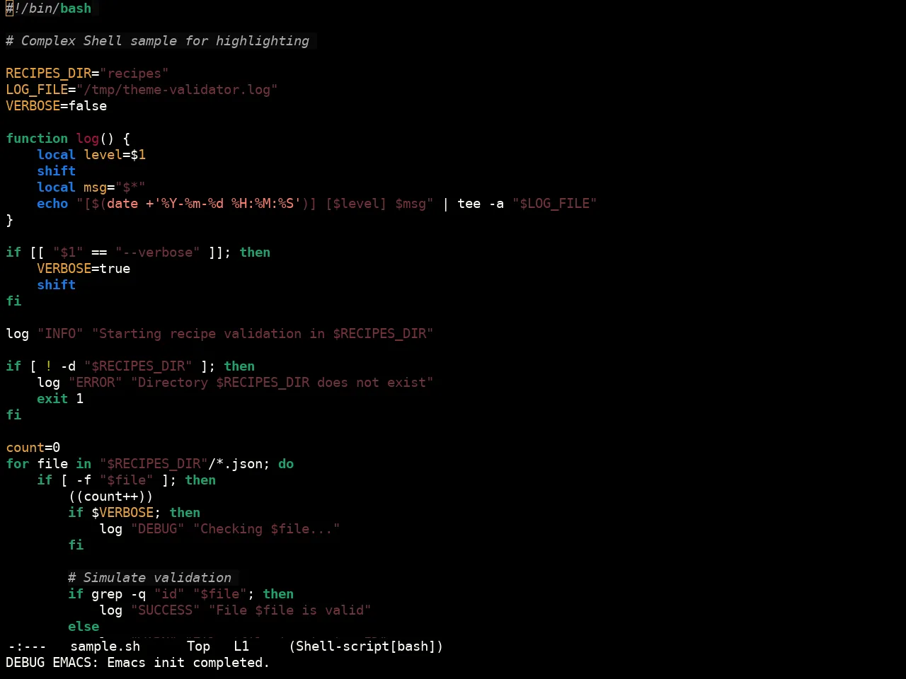Sculpture Themes Dark Theme in sh-mode