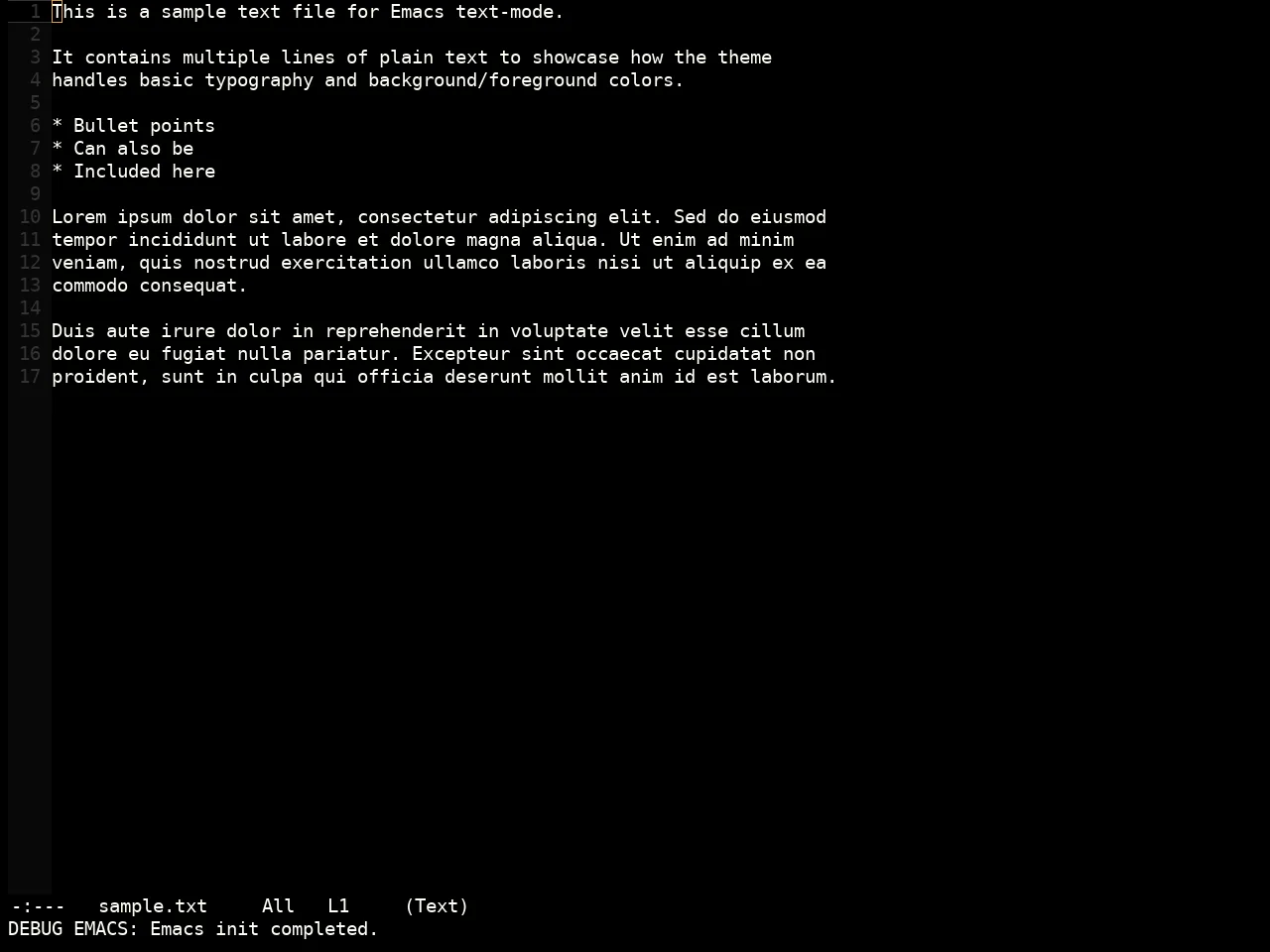 Sculpture Themes Dark Theme in text-mode