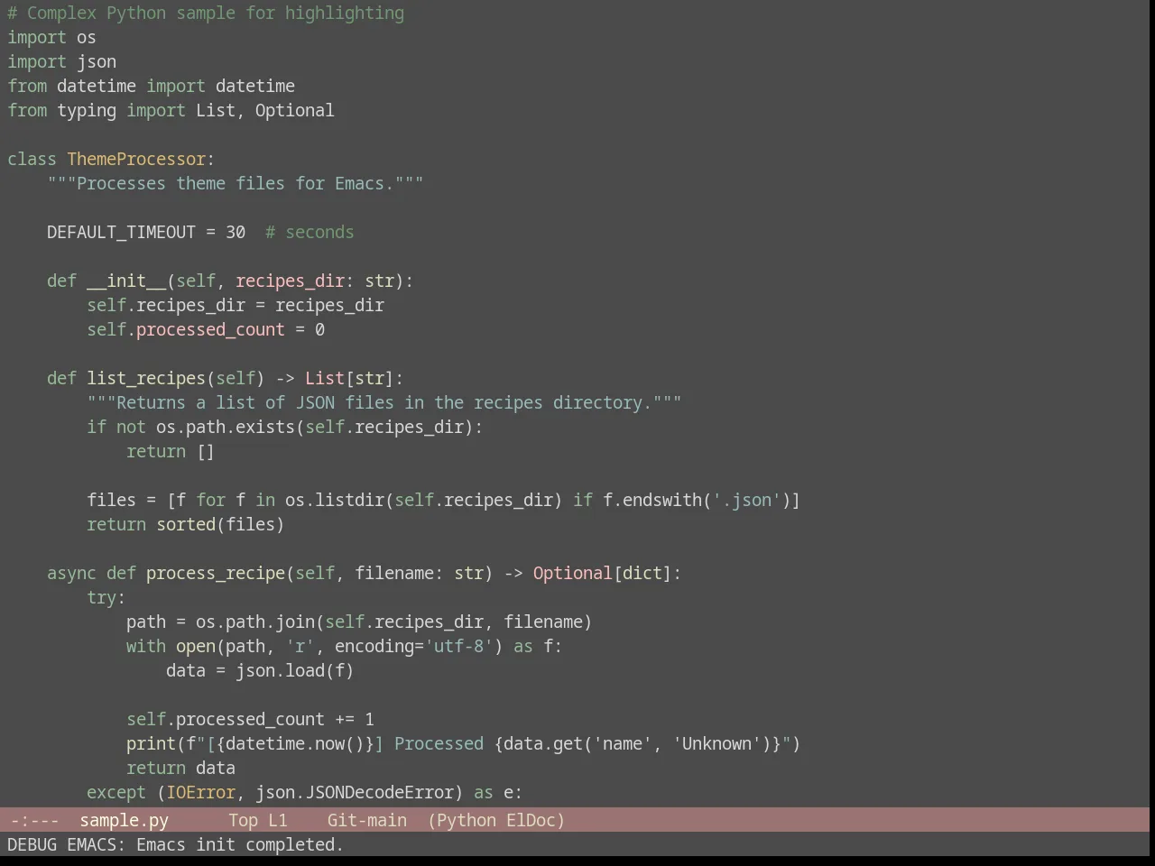 Seoul256 Theme in python-mode