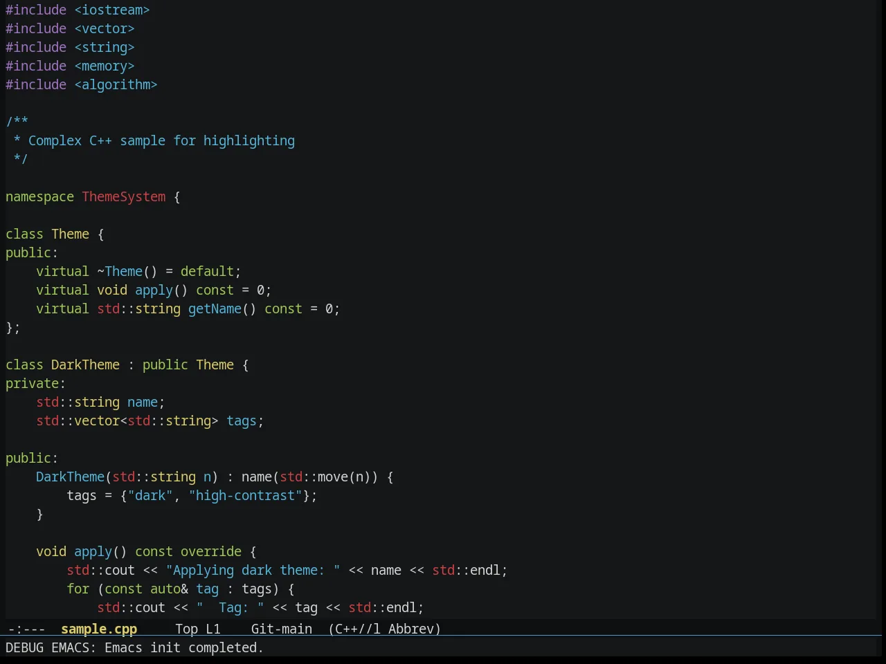 Seti Theme in c++-mode
