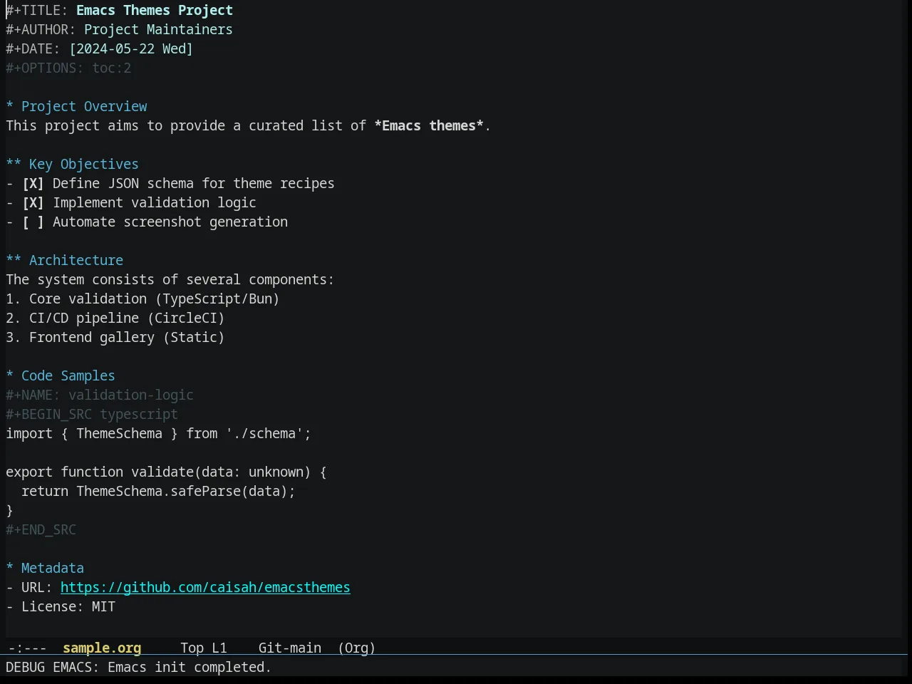 Seti Theme in org-mode