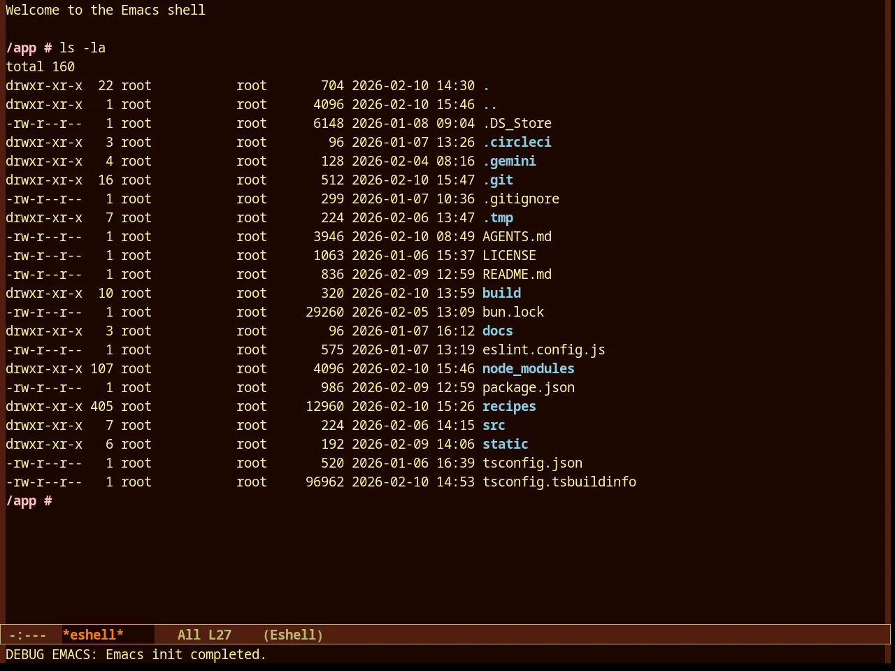 Seventies Theme in eshell