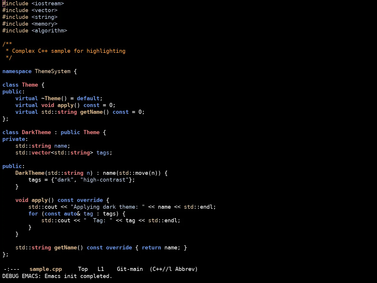 Ewal Sexy Belge Theme in c++-mode
