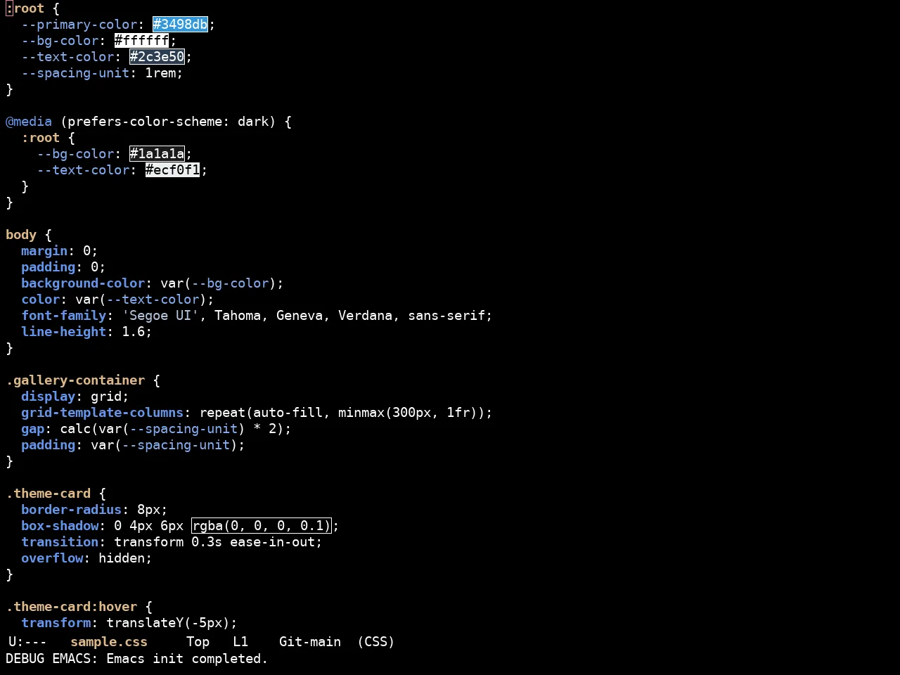 Ewal Sexy Belge Theme in css-mode