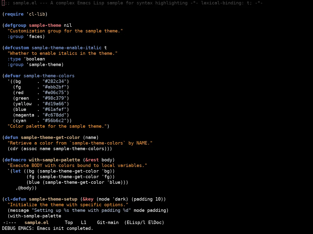 Ewal Sexy Belge Theme in emacs-lisp-mode