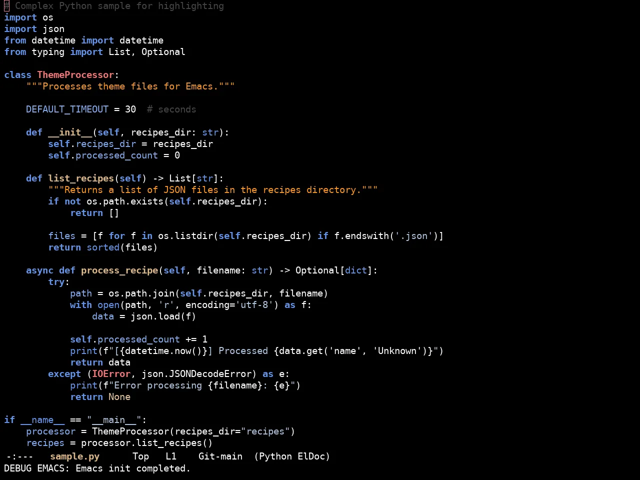 Ewal Sexy Belge Theme in python-mode