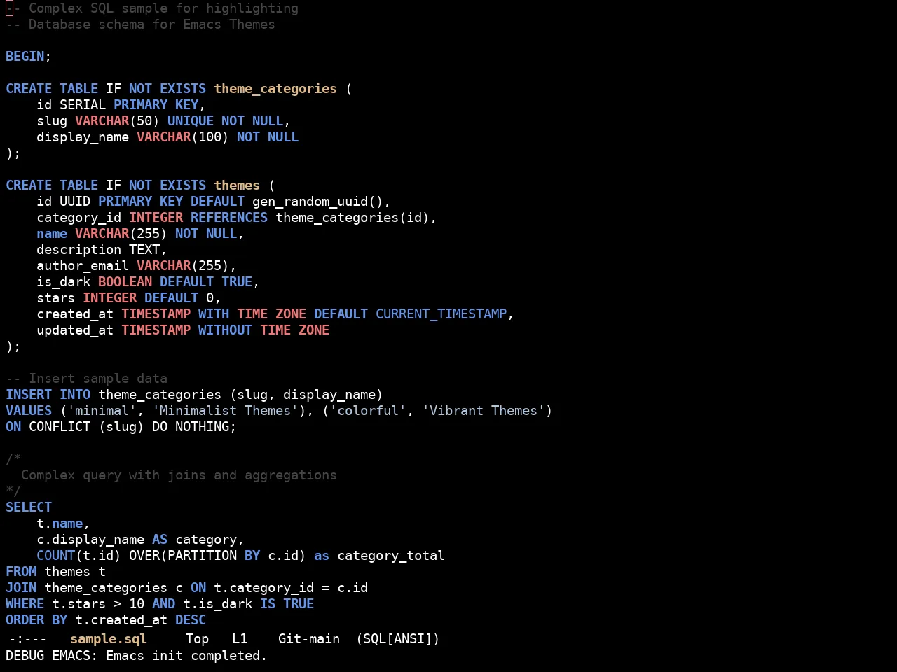 Ewal Sexy Belge Theme in sql-mode