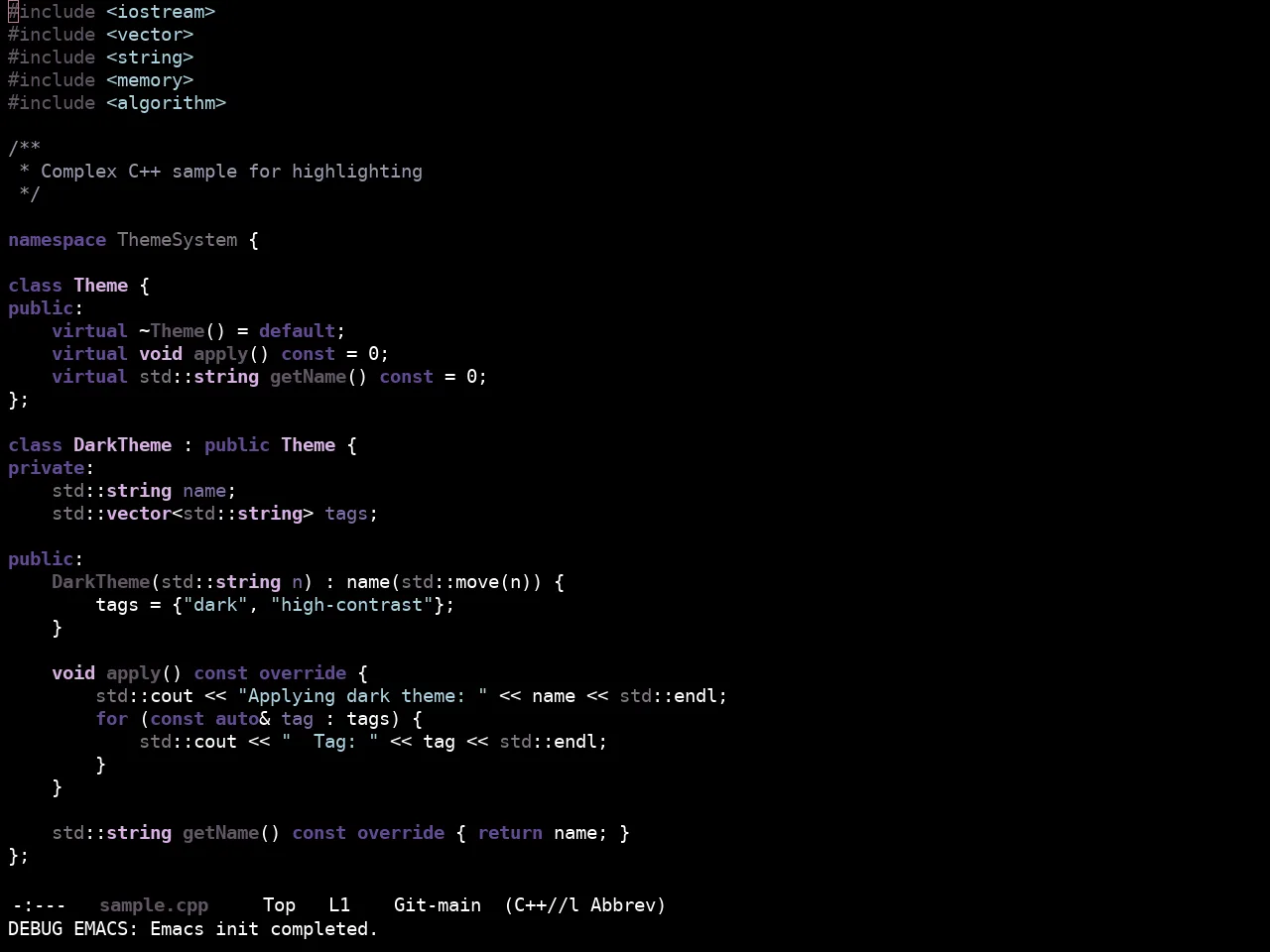 Ewal Sexy Cloud Theme in c++-mode
