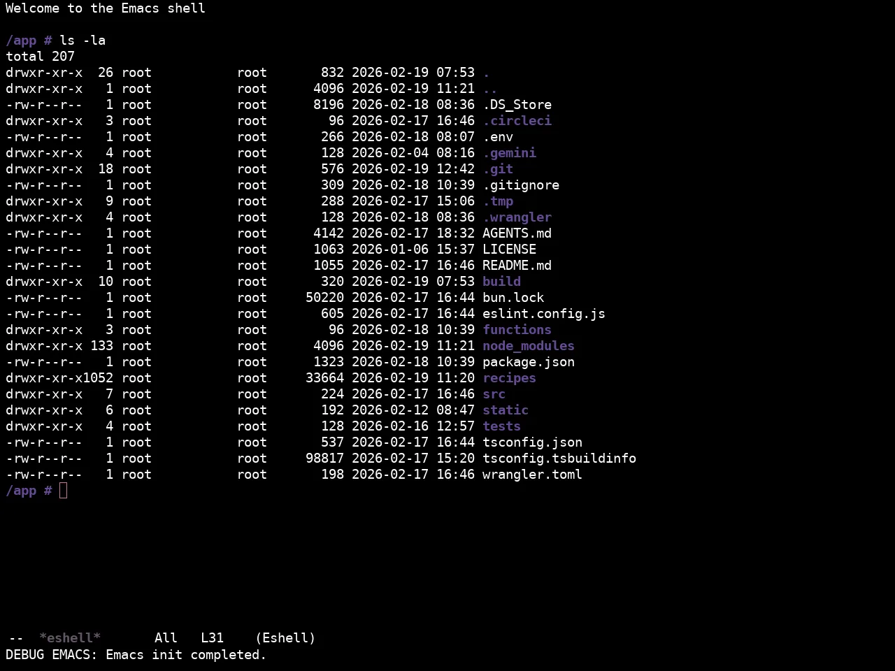 Ewal Sexy Cloud Theme in eshell