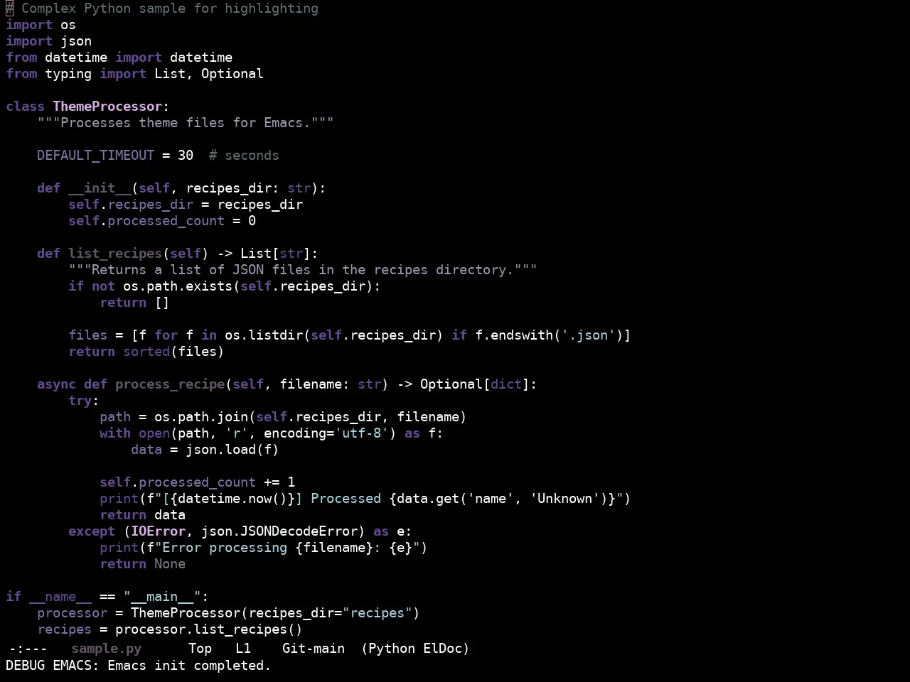 Ewal Sexy Cloud Theme in python-mode
