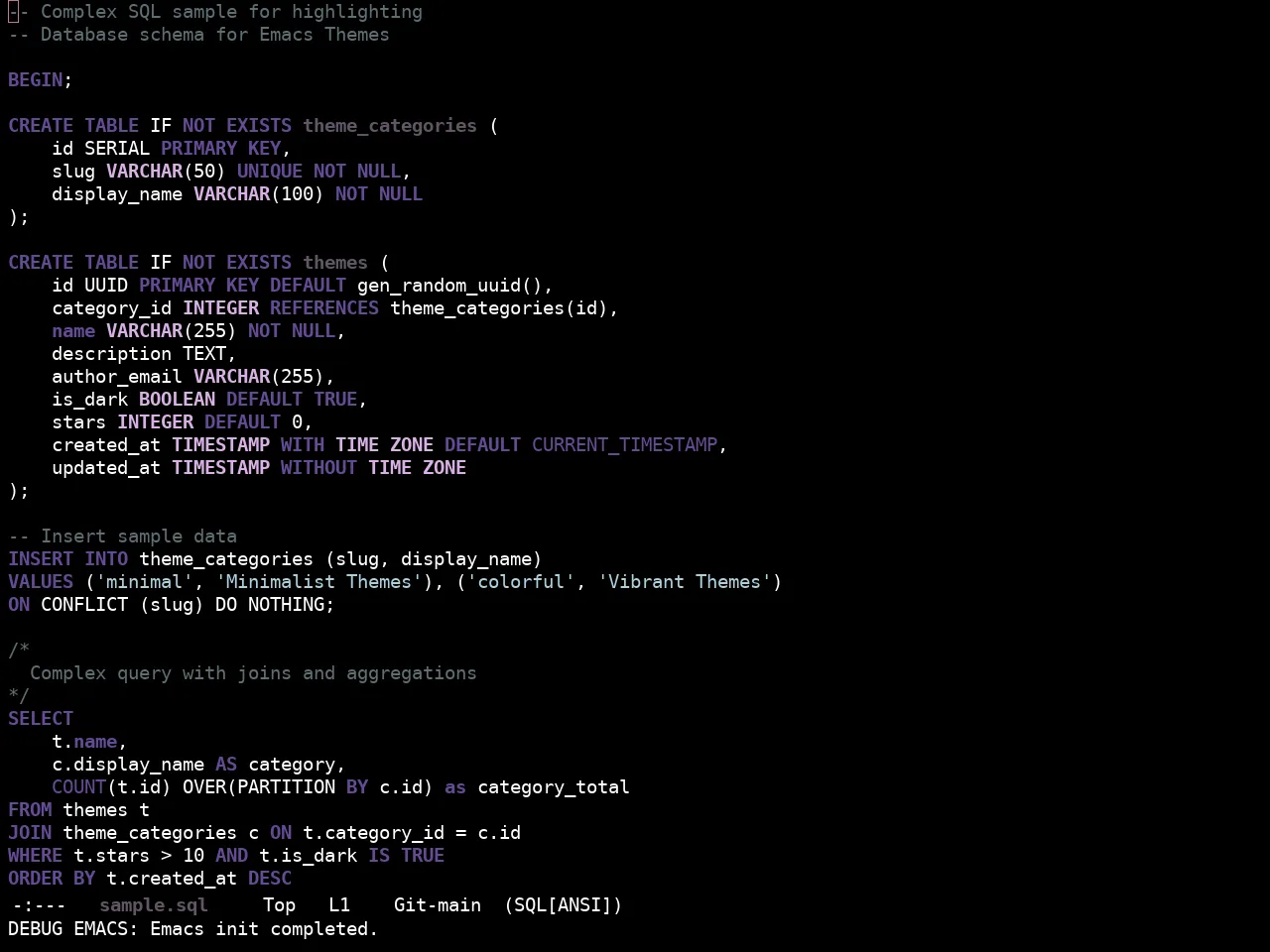 Ewal Sexy Cloud Theme in sql-mode