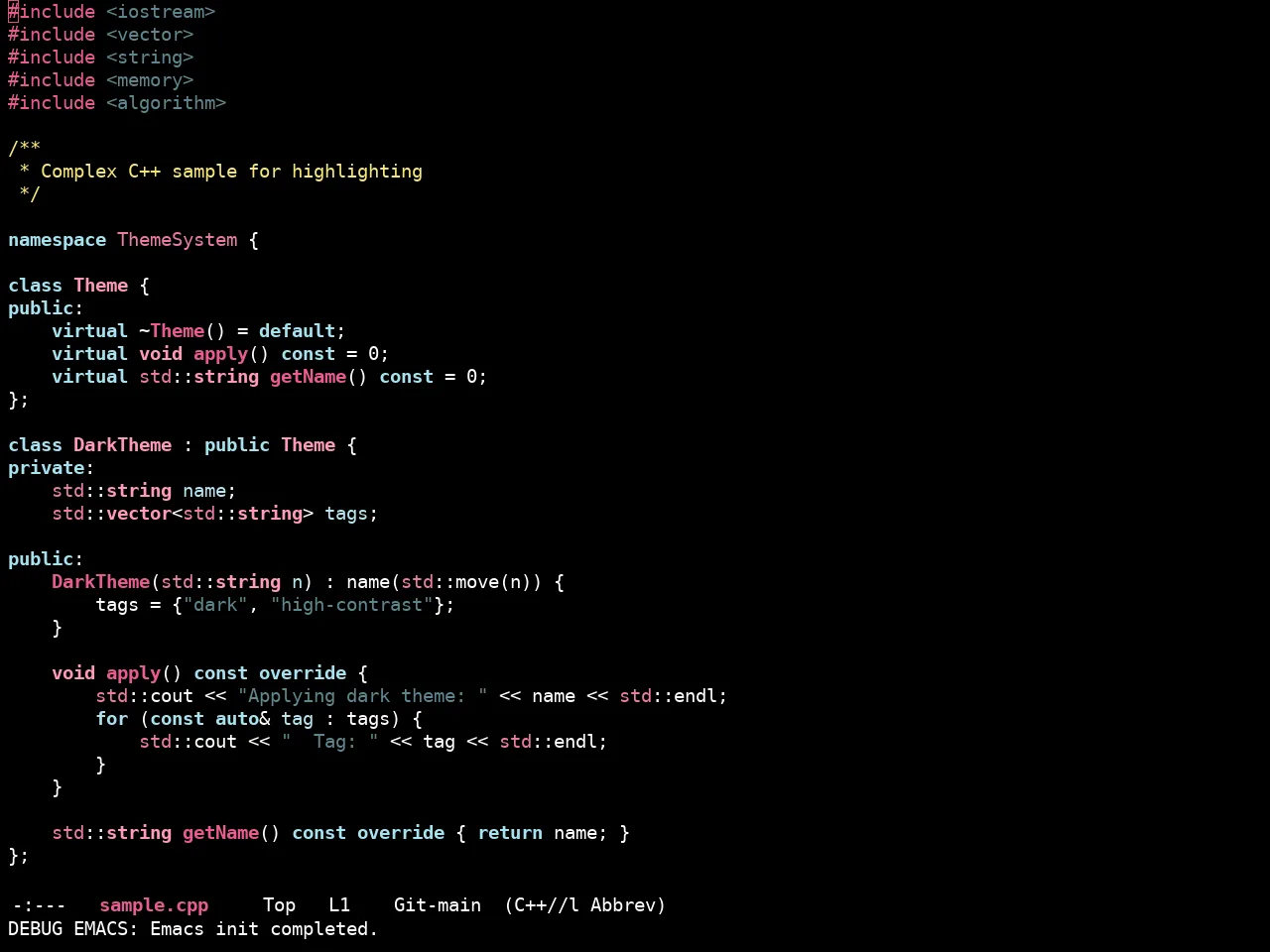 Ewal Sexy Colorfulcolors Theme in c++-mode