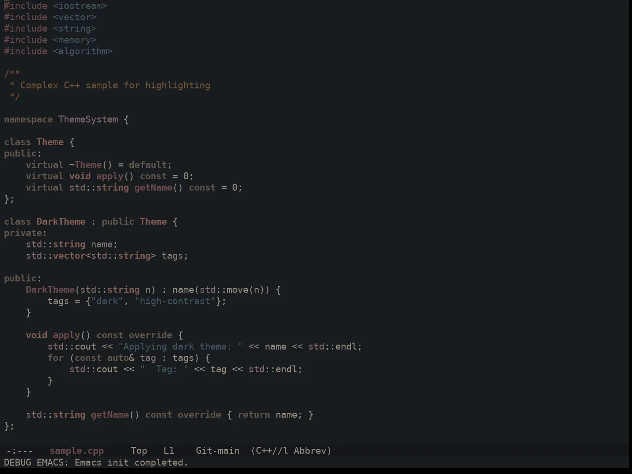 Ewal Sexy Dawn Theme in c++-mode