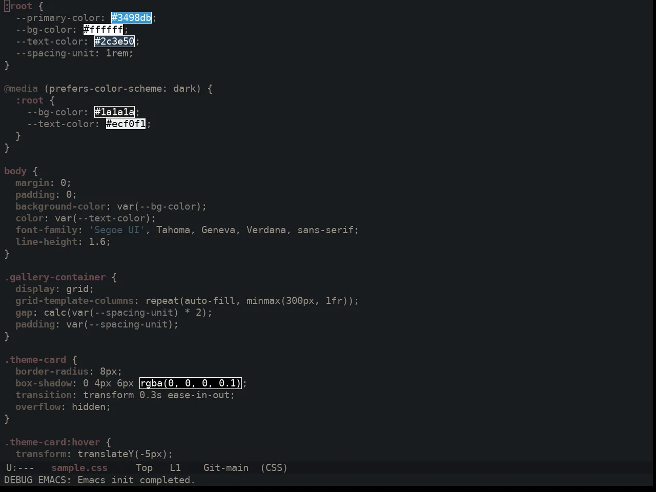 Ewal Sexy Dawn Theme in css-mode