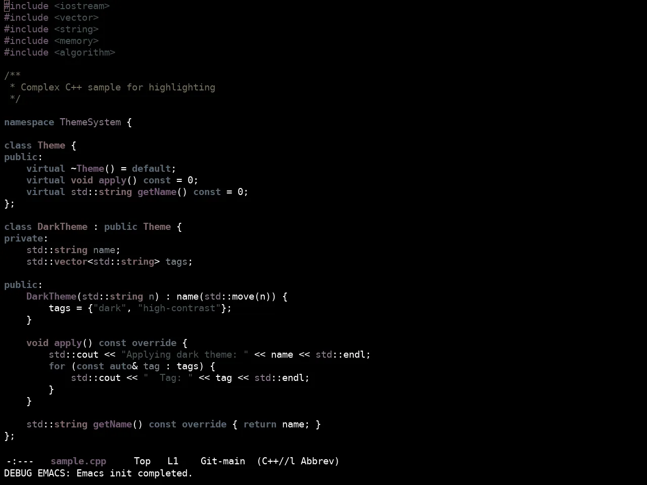 Ewal Sexy Deafened Theme in c++-mode