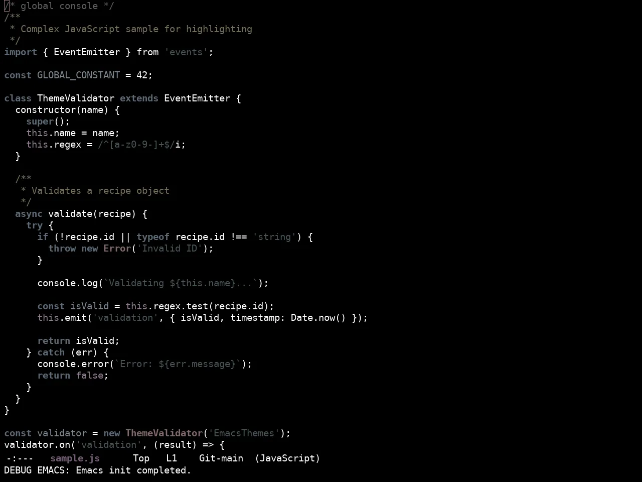 Ewal Sexy Deafened Theme in javascript-mode