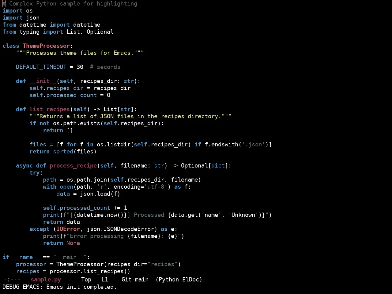 Ewal Sexy Derp Theme in python-mode