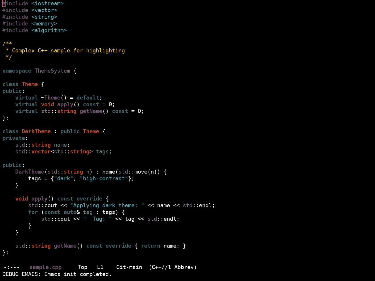 Ewal Sexy Digerati Theme in c++-mode