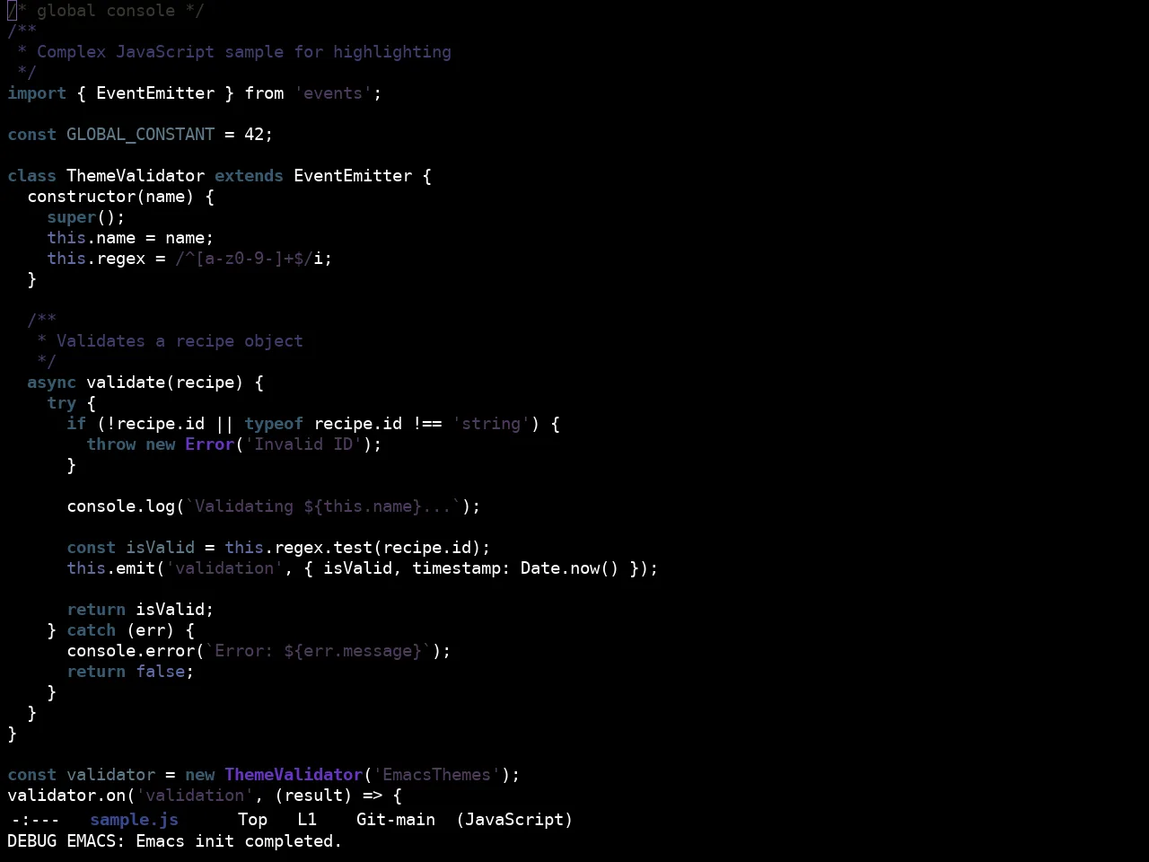 Ewal Sexy Doomicideocean Theme in javascript-mode