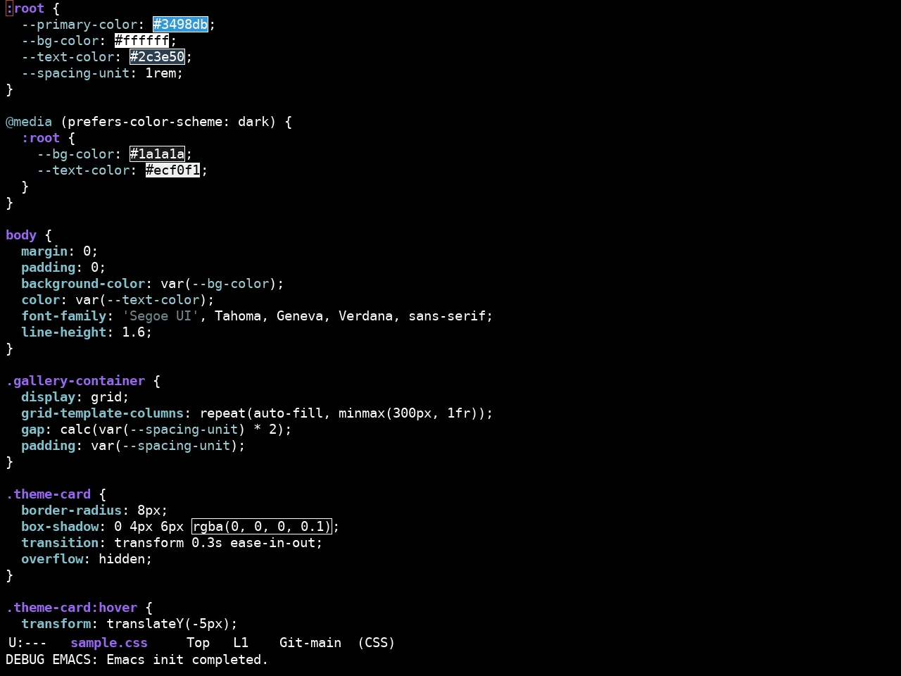 Ewal Sexy Dotshare Theme in css-mode