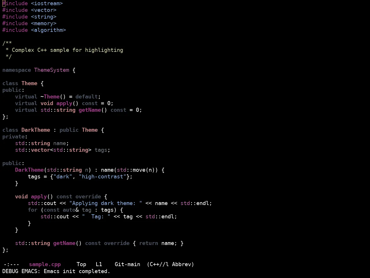 Ewal Sexy Dwmrob Theme in c++-mode