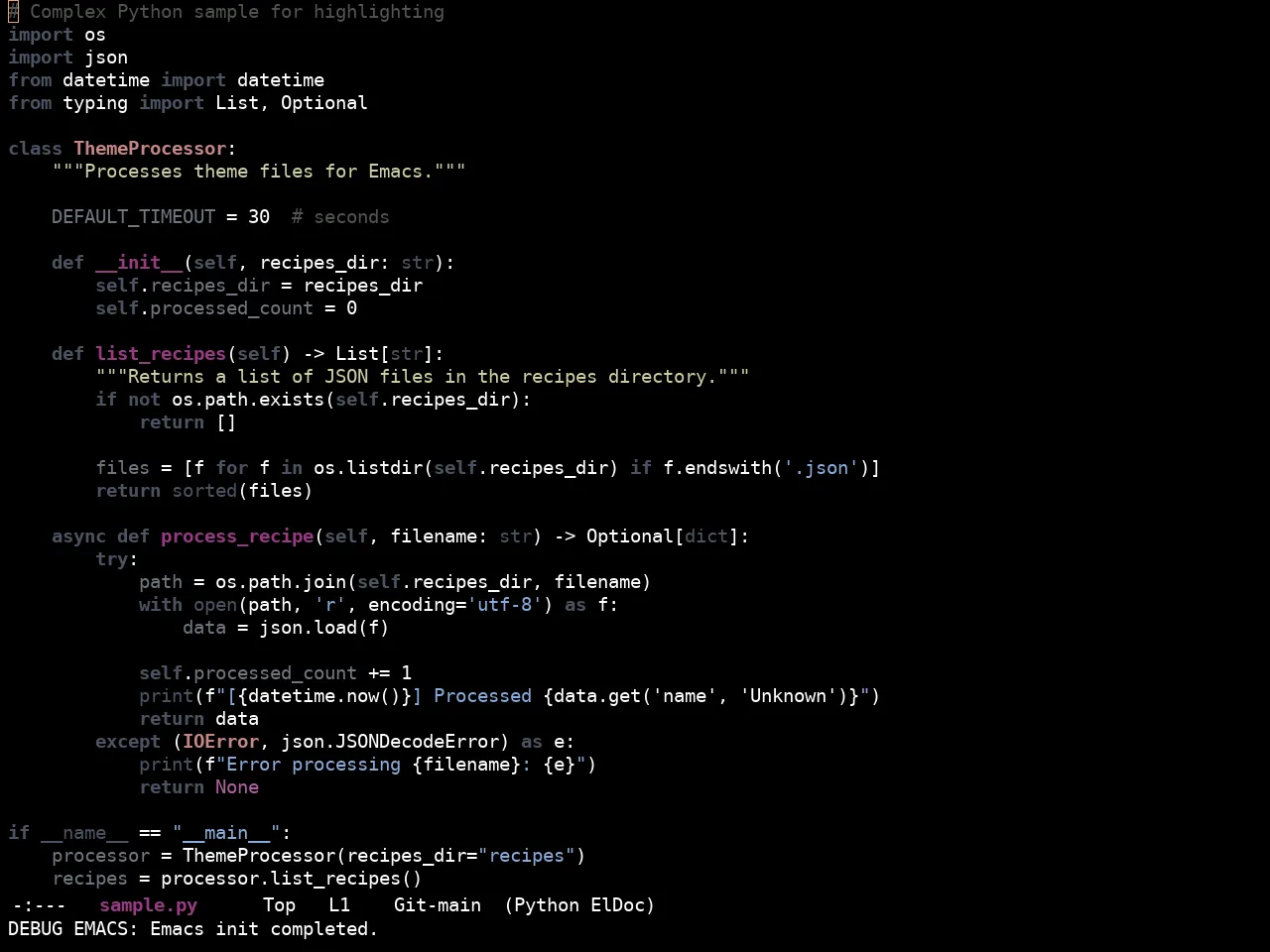 Ewal Sexy Dwmrob Theme in python-mode