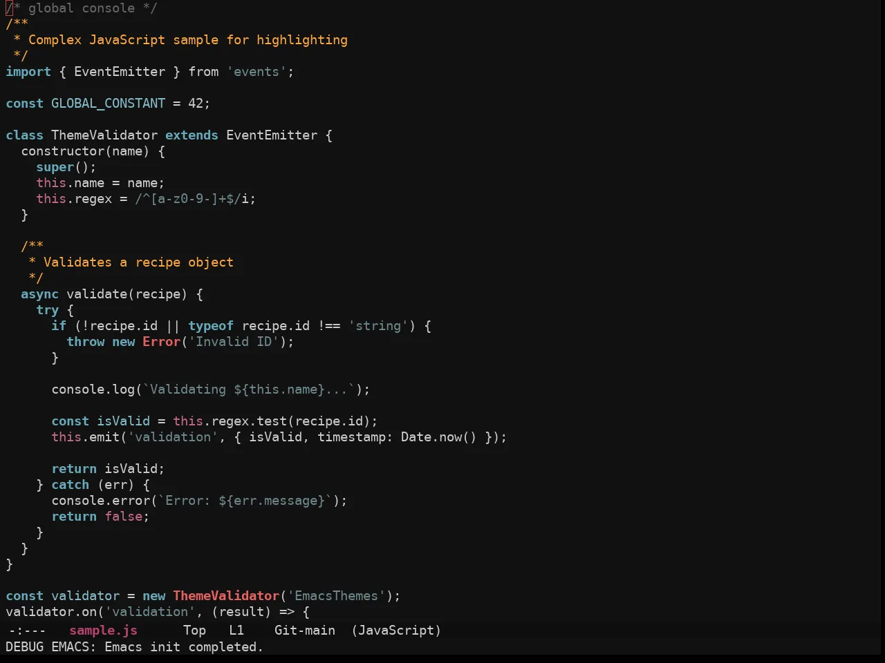 Ewal Sexy Eqie6 Theme in javascript-mode