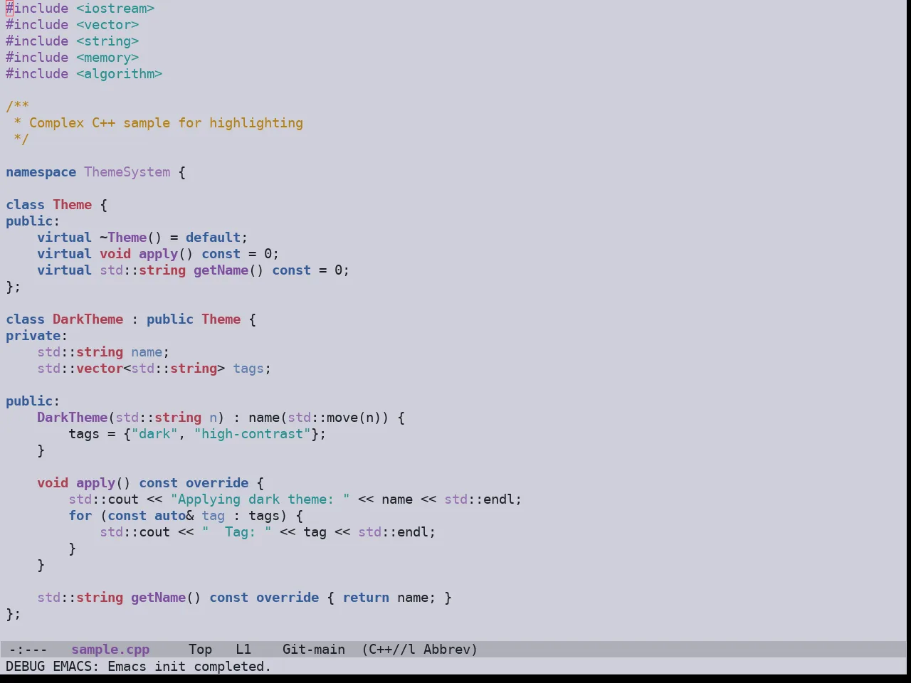 Ewal Sexy Euphrasia Theme in c++-mode
