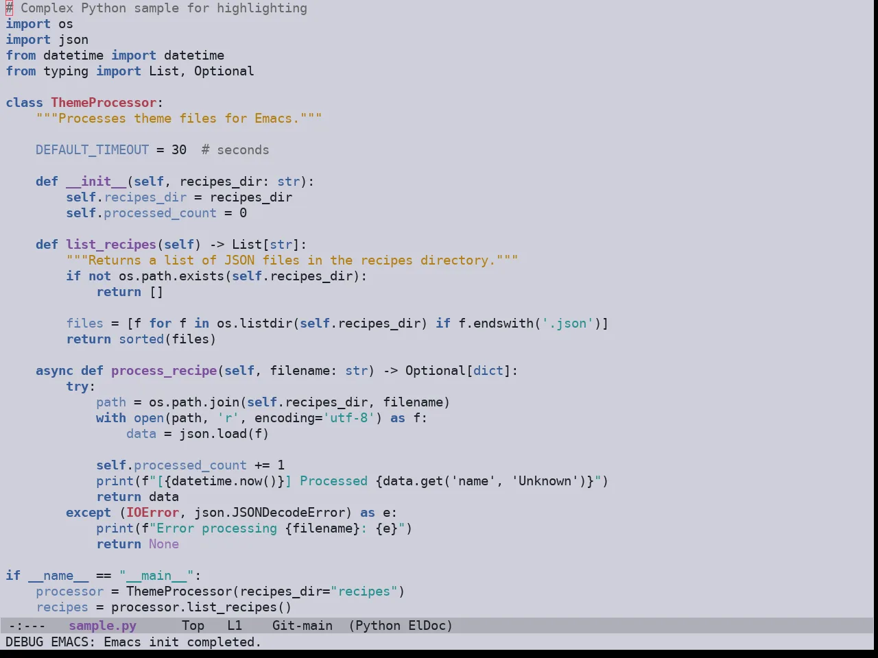 Ewal Sexy Euphrasia Theme in python-mode